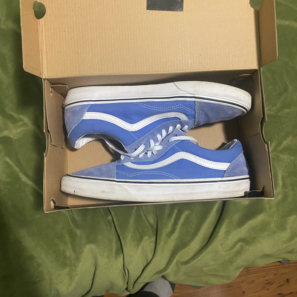 Vans Blue and White Old Skool Sneakers